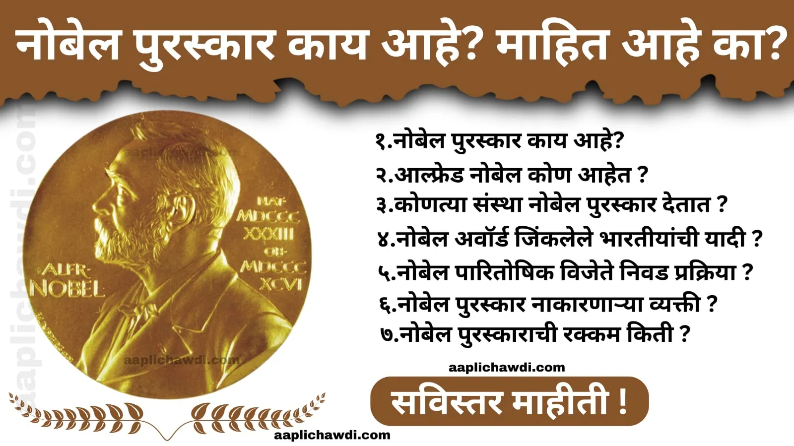 Nobel Prize Information In Marathi